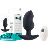 Deep Romance Remote Controlled Vibrating Butt Plug Black Butt Plugs